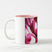 Roze tulpen tweekleurige koffiemok (Links)