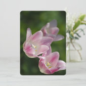 Roze tulpen uitnodiging (Staand voorkant)