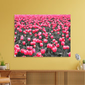 Roze Tulpen Veld Canvas Afdruk (Insitu (Woonkamer))