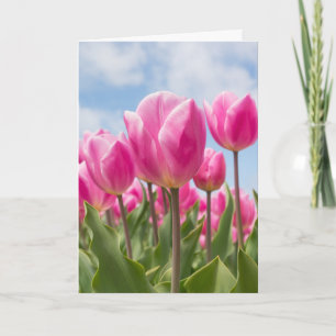 ROZE TULPEN VERJAARDAGSKAART KAART