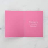 Roze Tulpen Verjaardagswensen Groet Kaart (Binnen)