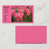 Roze Tulpen Visitekaartjes (Voorkant / Achterkant)