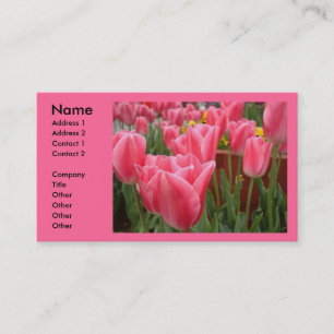 Roze Tulpen Visitekaartjes