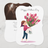 Roze tulpen voor mam | MOEDERDAG Feestdagenkaart (Voorkant / Achterkant)