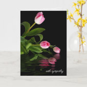 roze tulpen voor sympathie kaart (Gele Bloem)