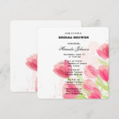 Roze Tulpen Vrijgezellenfeest Kaart (Voorkant / Achterkant)