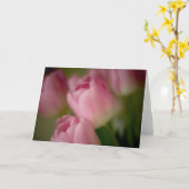 Roze Tulpen - Wenskaart Kaart (Gele Bloem)