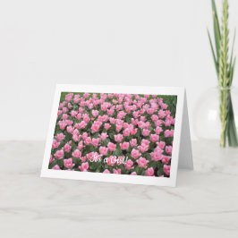 Roze Tulpen Wenskaart Kaart
