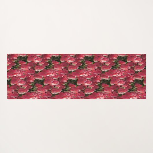 roze tulpen yogamat (Achterkant (horizontaal))