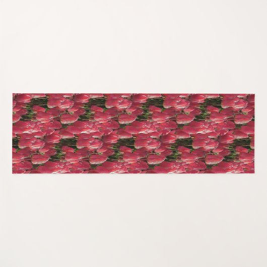 roze tulpen yogamat (Voorkant (horizontaal))