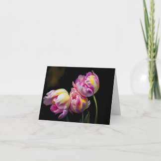 Roze Tulpen zingen de Blues Note Kaart