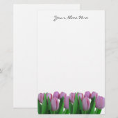 Roze tulpenbakkerij briefpapier (Voorkant / Achterkant)