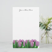 Roze tulpenbakkerij briefpapier (Staand voorkant)
