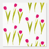 Roze tulpenbehang behang (Voorkant)