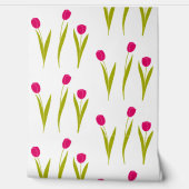 Roze tulpenbehang behang (Afrollen)