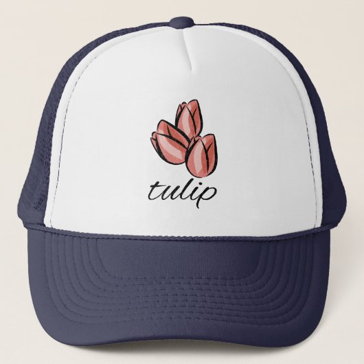  roze tulpenbloem coole florale gift trucker pet (Voorkant)