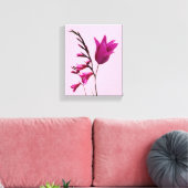  roze tulpenbloem Eenvoudige moderne bloemkunst Canvas Afdruk (Insitu (Woonkamer))