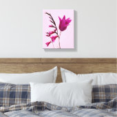  roze tulpenbloem Eenvoudige moderne bloemkunst Canvas Afdruk (Insitu (Slaapkamer))