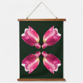 Roze tulpenbloem in zonlicht Abstract Hangend Wandkleed (Voorkant)