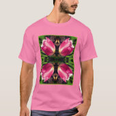 Roze tulpenbloem in zonlicht Abstract T-shirt (Voorkant)