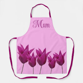  roze tulpenbloem stijlvol mooi voor mama schort