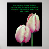 Roze tulpenbloemen Creëer uw eigen Poster (Voorkant)