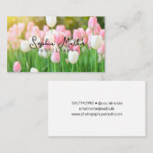 Roze Tulpenbloemen | Fotografie Visitekaartje (Voorkant / Achterkant)