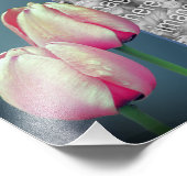 Roze Tulpenbloemen Lijst Creëer Uw Eigen 8x10 Foto Afdruk (Hoek)