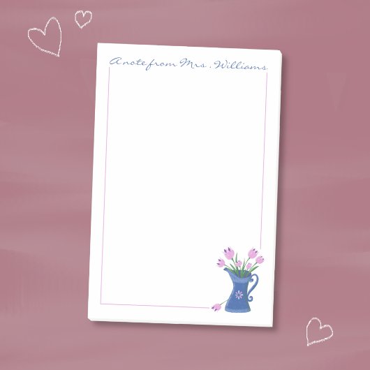 Roze tulpenboeket leraressen Post-it-briefjes Post-it® Notes