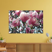 Roze "Tulpenboom" Bloesems Verpakt Canvas Print (Insitu (Woonkamer))