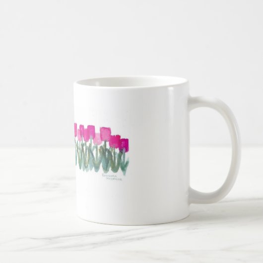 Roze Tulpengaard Koffiemok (Rechts)