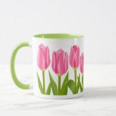 Roze tulpenkoffie-mok mok (Links)