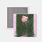 roze tulpenmagneet magneet (Voorkant / Achterkant)