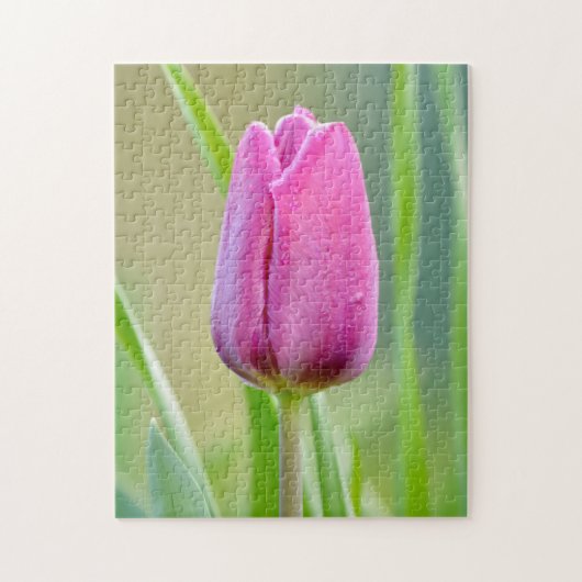 Roze tulpenpuzzel legpuzzel (Verticaal)