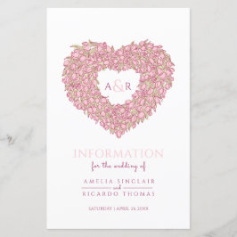 Roze tulpharteninformatie voor bruiloft