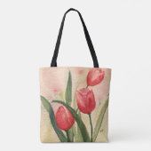 Roze tulpjes All-Over-Print Tas, schouder Tas (Achterkant)