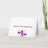 Roze tulpkaart kaart (Achterkant)