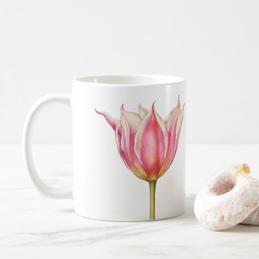 Roze tulpkoffie-Mok Koffiemok (Met donut)