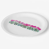 Roze tulppapier Borden Papieren Bordje (Gekanteld)