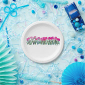 Roze tulppapier Borden Papieren Bordje (Feest)