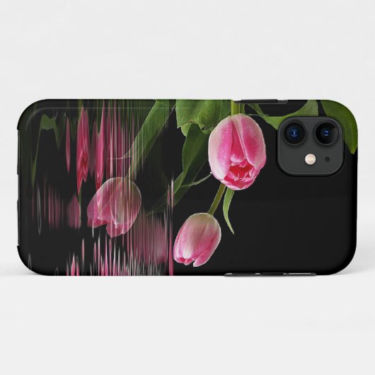 Roze tulpreflectie Case-Mate iPhone case (Achterkant (horizontaal))