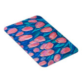 Roze Tulps Blue Field, Spring Flowers Florence Art Magneet (Rechterzijde)