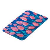 Roze Tulps Blue Field, Spring Flowers Florence Art Magneet (Linkerzijde)