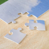 Roze Tulps Blue Sky en White Clouds Legpuzzel (Zijkant)