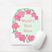 Roze Tulps Boss Muismat (Met muis)