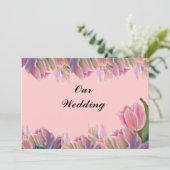Roze tulps bruiloft (Staand voorkant)