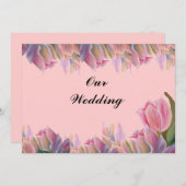 Roze tulps bruiloft (Voorkant / Achterkant)