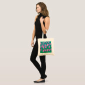 Roze Tulps Field, Floral verven van lentevloeren Tote Bag (Voorkant (model))