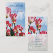 Roze Tulps Field - Visitekaartje (Voorkant / Achterkant)
