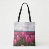 Roze Tulps Flowers Tote Bag (Voorkant)